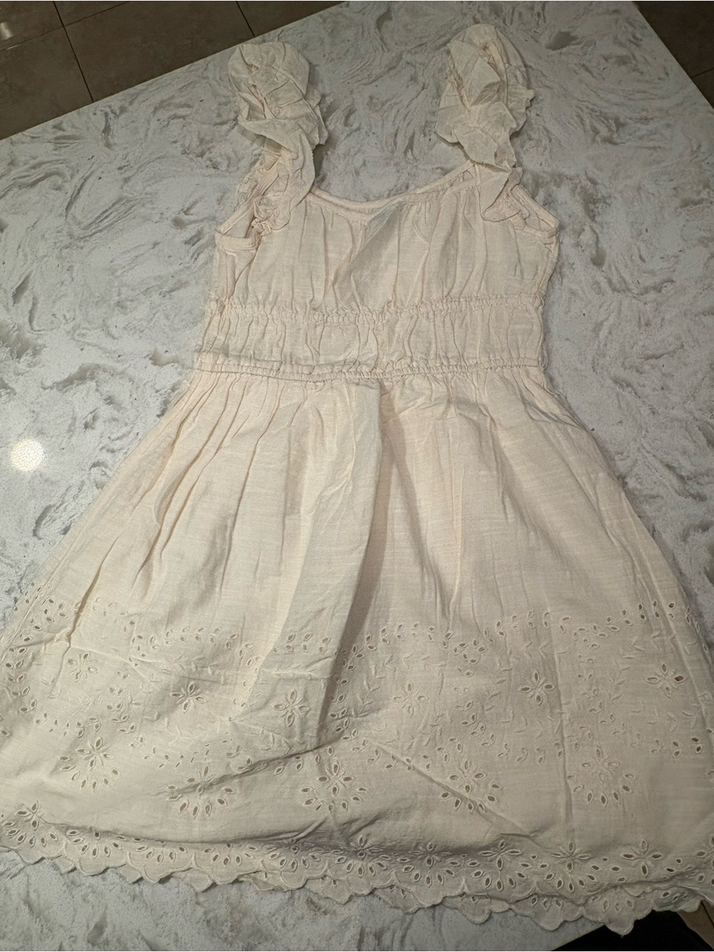 Children's Cream Eyelet Sundress